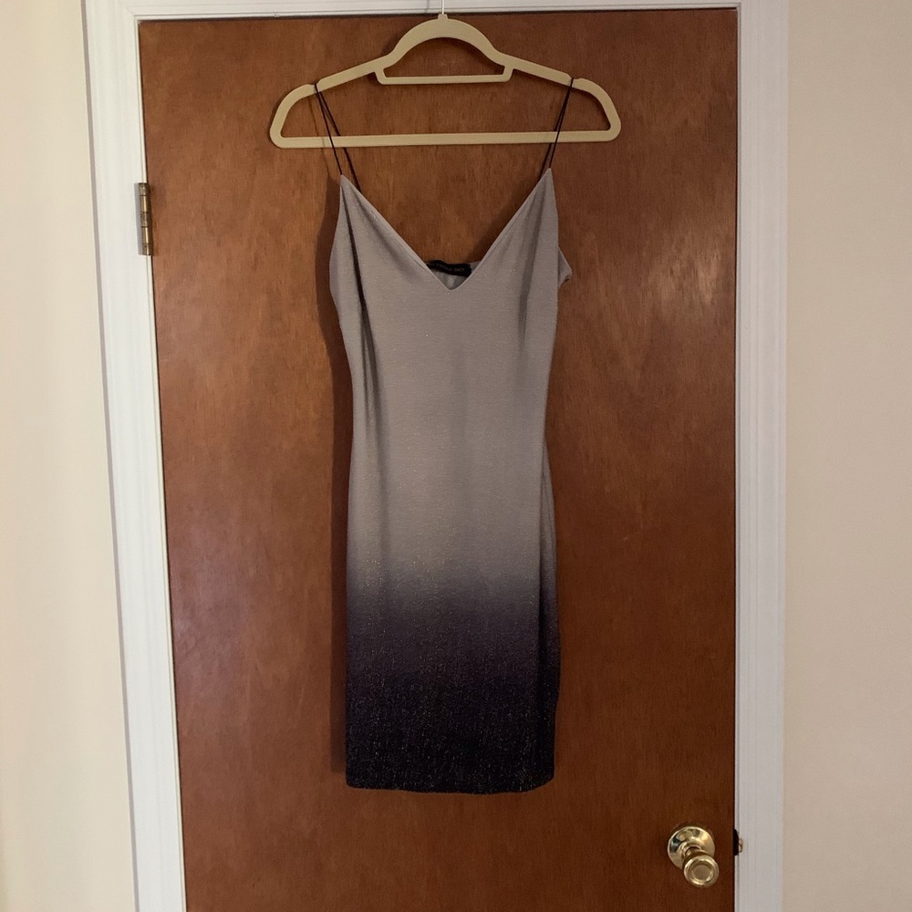 Midi, Ombré colored, sparkly dress